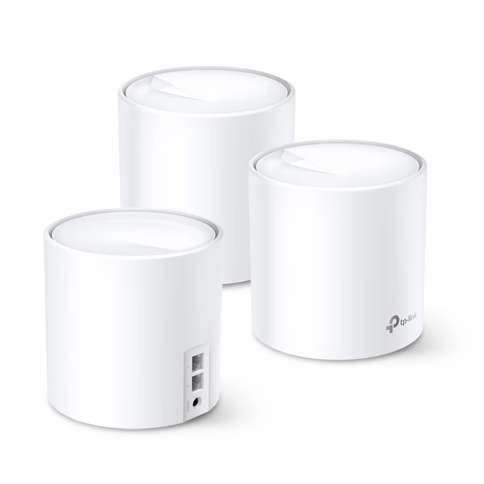 Vista de los puertos de una unidad TP-Link Deco X20